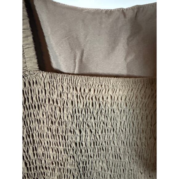 Jumpsuit Brown Flowy Wide-Leg Sleeveless One-Piece Boho Minimalist Style Size L - Picture 8 of 12